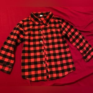 Unisex Xmas Buffalo plaid kids shirt